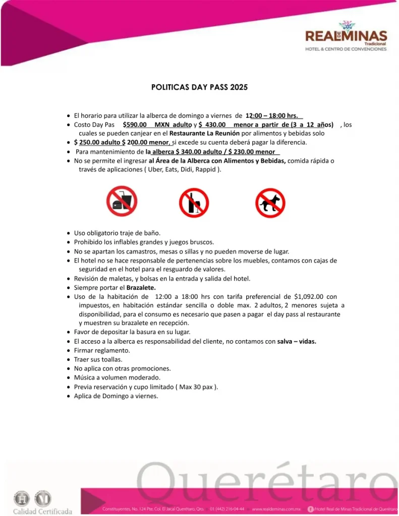 day pass 2025 Hotel Real de Minas Tradicional, hotel en Santiago de Querétaro